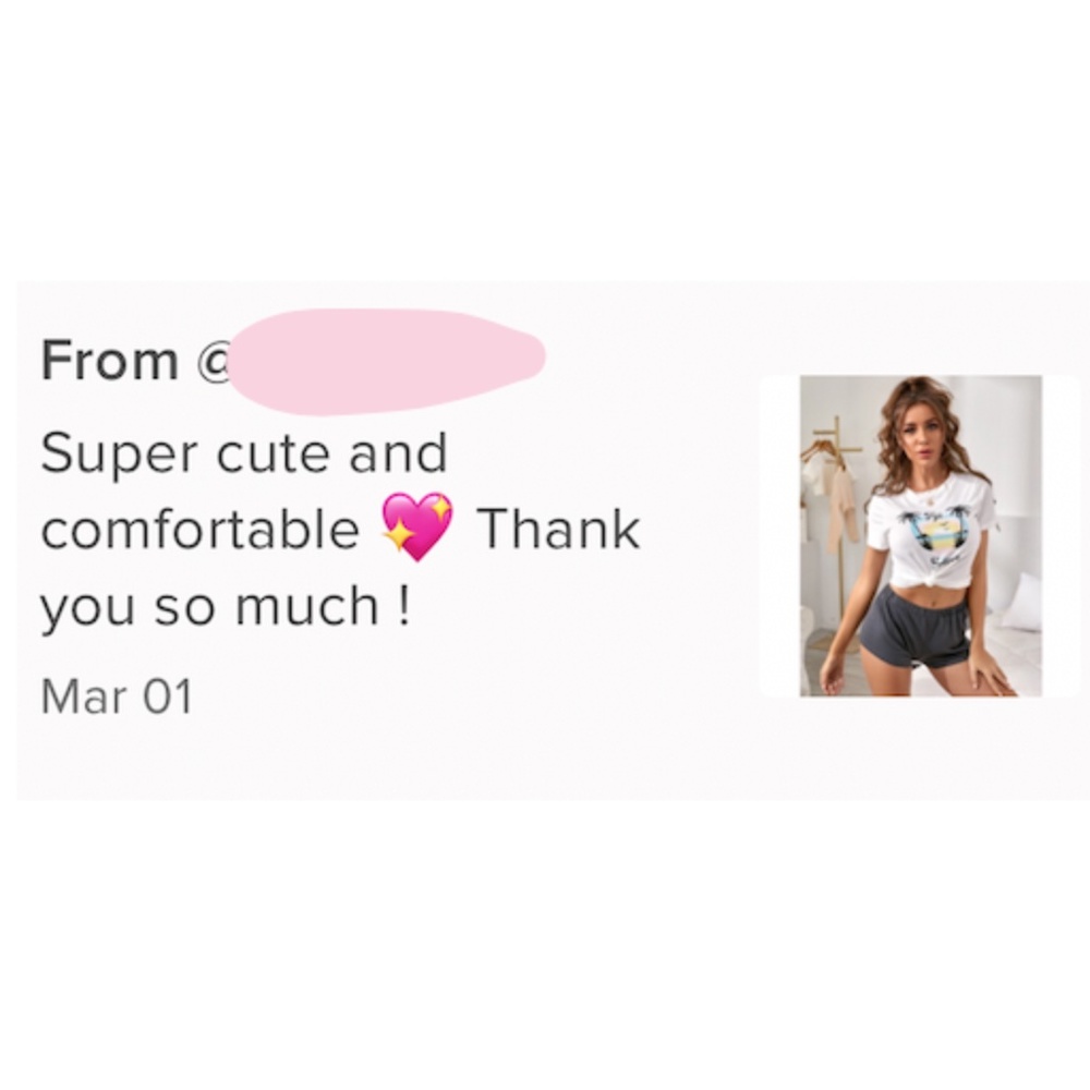 2 Piece Loungewear Set Tee + Shorts Pajamas - Picture 6 of 8